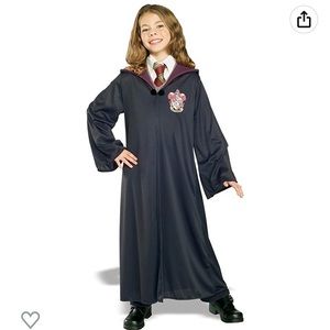 Harry Potter Deluxe Gryffindor Hooded Robe Costume Black Red Size Small